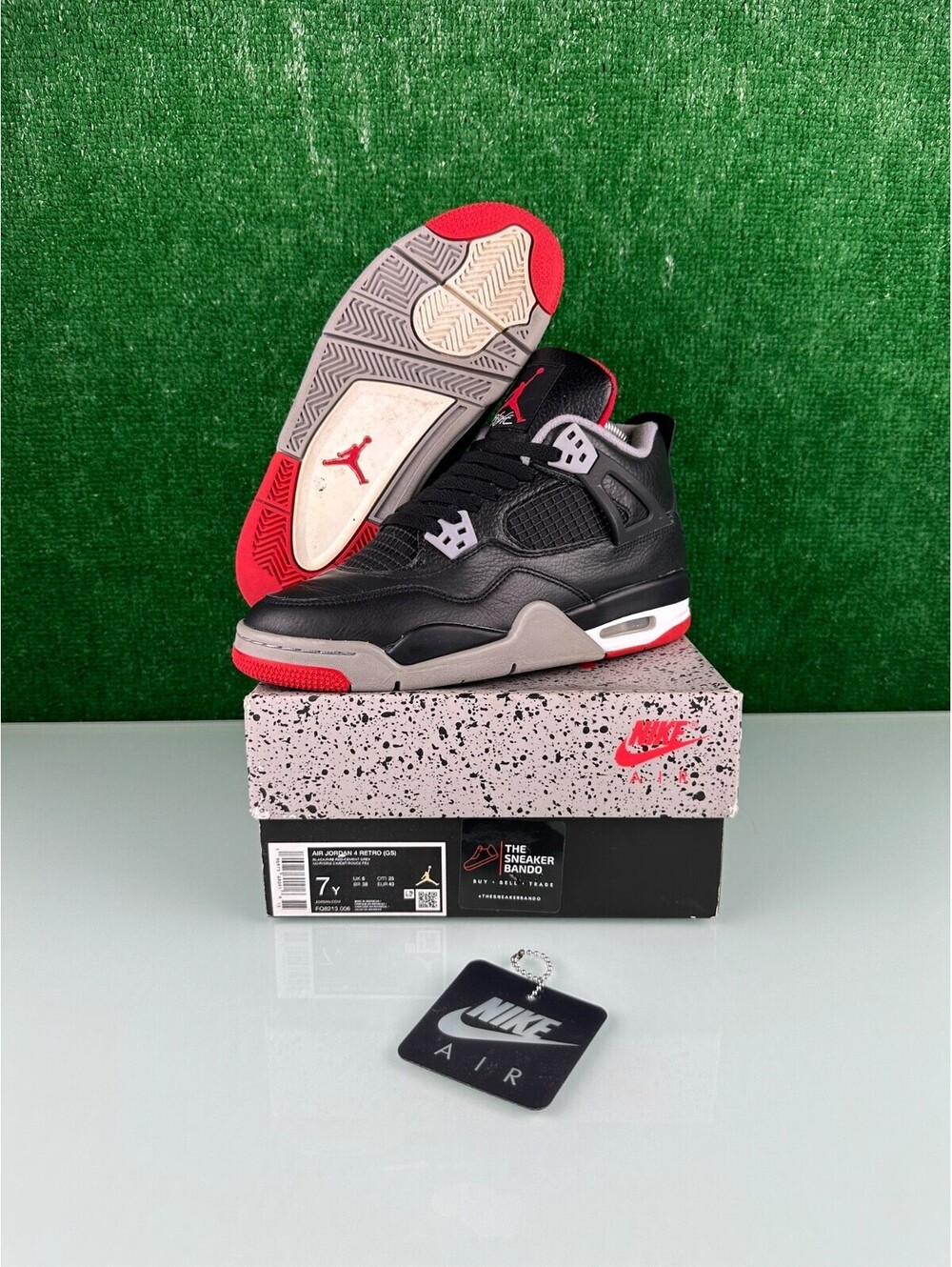 Size 7Y - Air Jordan 4 Retro Bred Reimagined (GS)